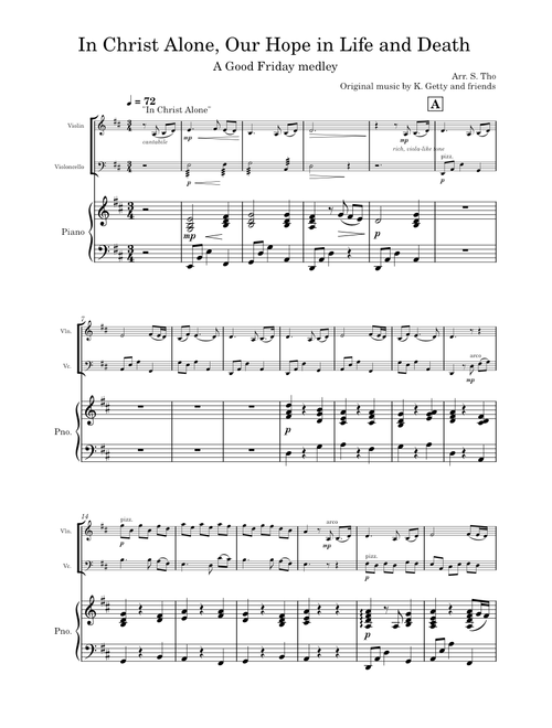 A good friday medley (for piano trio)