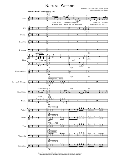 (You Make Me Feel Like) A Natural Woman (Arr. Daryl McKenzie) - Aretha Franklin (Large Ensemble)
