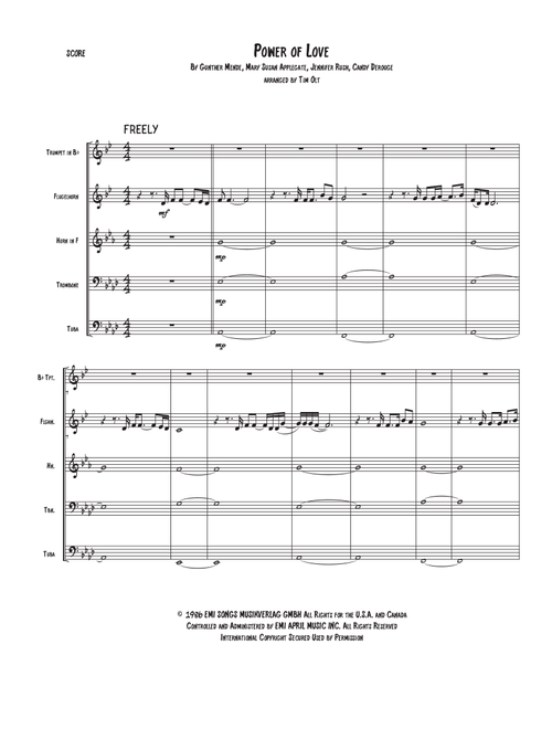 The Power Of Love (Arr. Tim Olt) - Air Supply (Brass Ensemble)