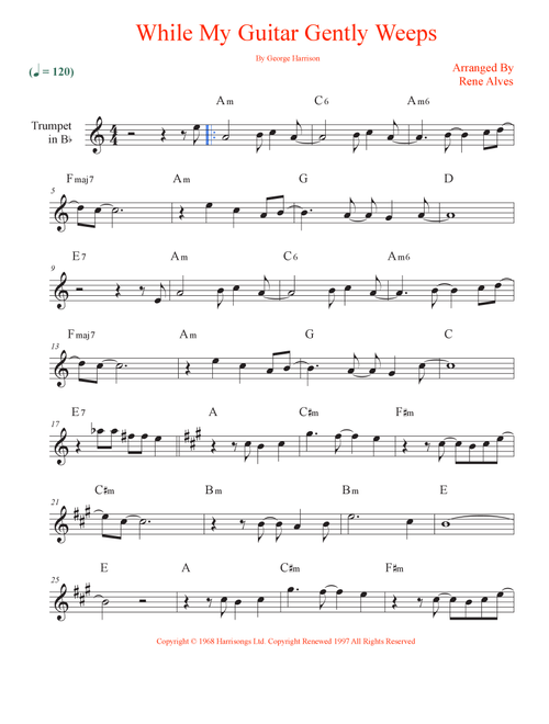 While My Guitar Gently Weeps (Arr. Rene Alves) - Santana Featuring India.arie & Yo-yo Ma (Trumpet Solo)
