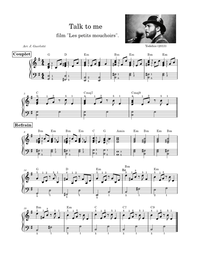 Talk to me Yodelice Sheet music for Piano (Solo)