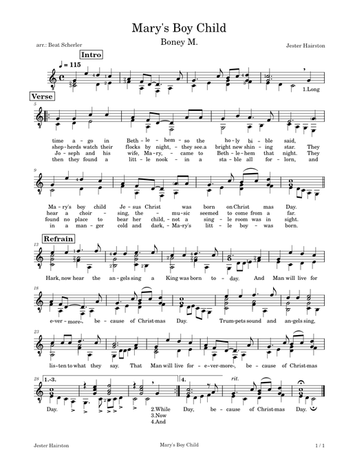 Mary's Boy Child&Text