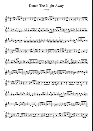TWICE (트와이스) - Dance the Night Away Sheet Music for Piano