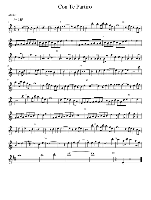 Con Te Partiro - time to say goodbye 