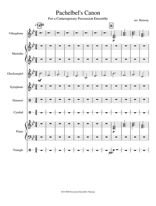 Pachelbel's Canon - FHS Percussion Ensemble
