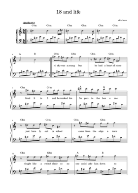 Free Skid Row sheet music | Download PDF or print on