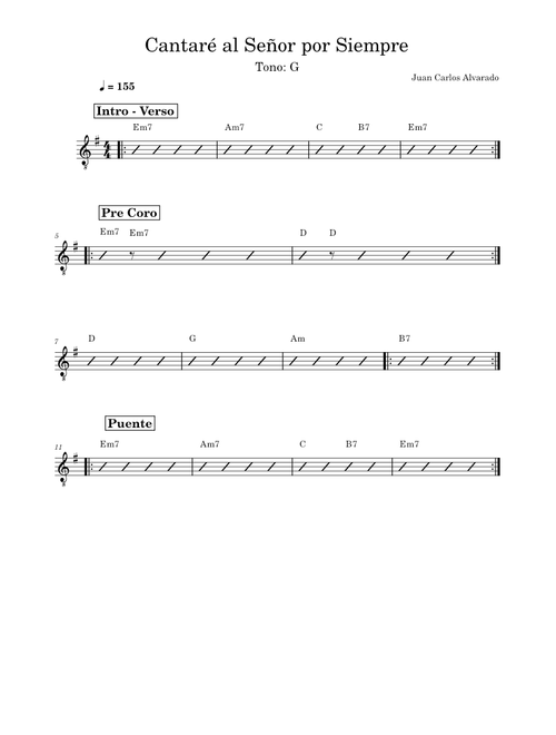 Cantaré al Señor por Siempre - JUAN CARLOS