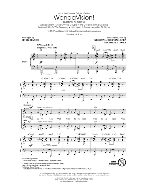 WandaVision! (Choral Medley) (arr. Mark Brymer) - Kristen Anderson-Lopez & Robert Lopez, Robert Lopez, Kristen Anderson-Lopez (Choral, SSA)