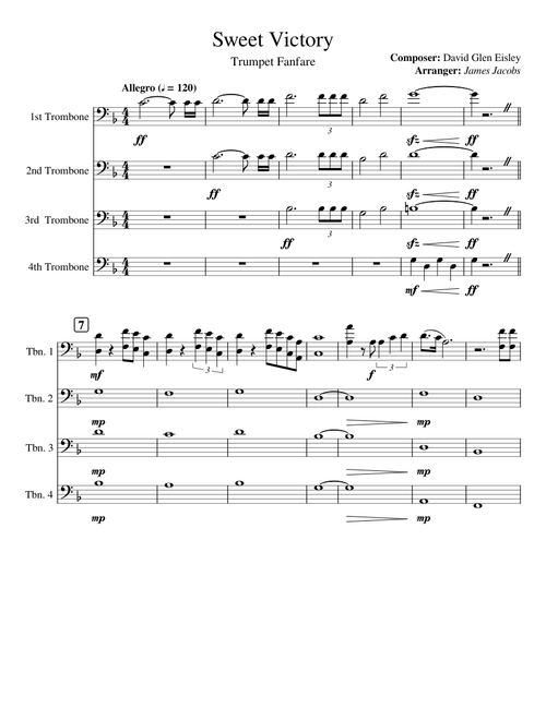 Sweet Victory Trombone Fanfare