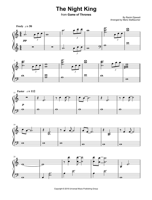 The Night's King (Arr. Mario Stallbaumer) - Ramin Djawadi (Piano Solo)