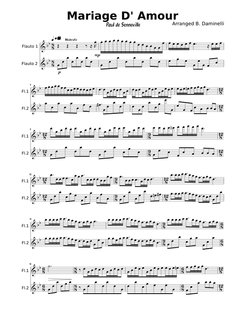 Mariage D' Amour – Flute Duet
