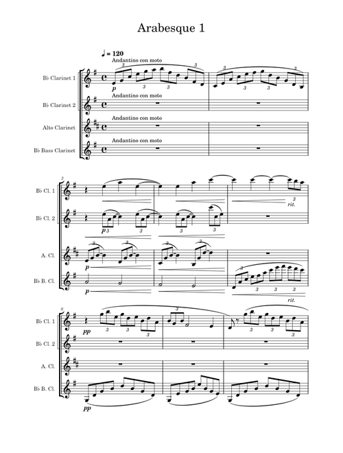 Arabesque no.1 - debussy