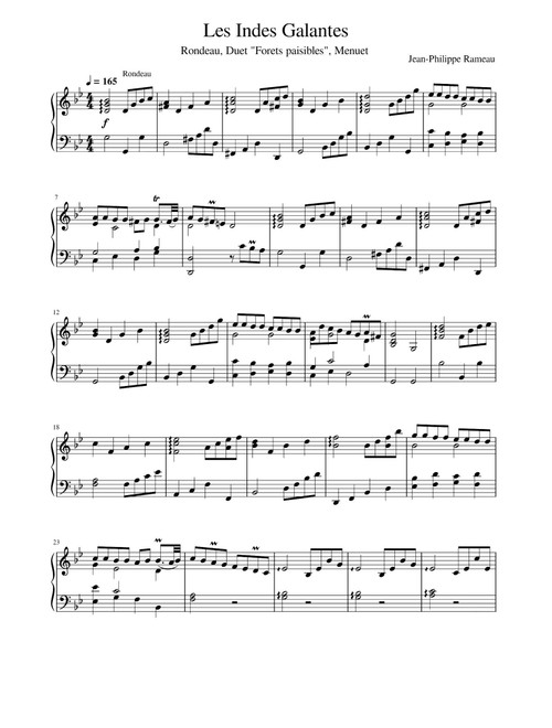 Les Indes Galantes (Arr. Jean-Philippe Rameau) (Piano Solo)