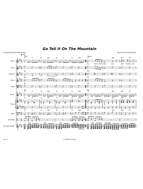 Go, Tell It On The Mountain – Misc Traditional