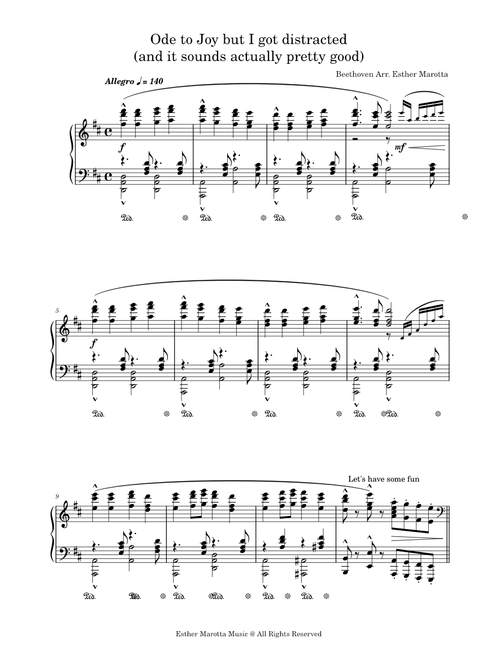 Ode to Joy but I got distracted (and it actually sounds pretty good)