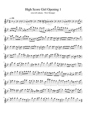 Free New Stranger by Sora Tob Sakana sheet music | Download PDF or