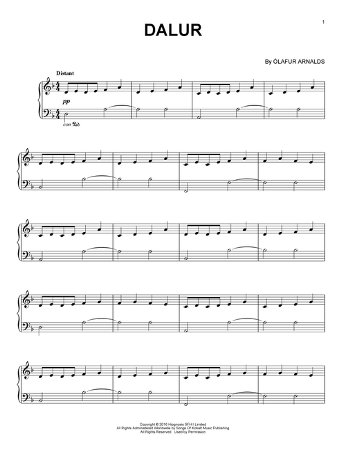 Dalur - Olafur Arnalds (Easy Piano)
