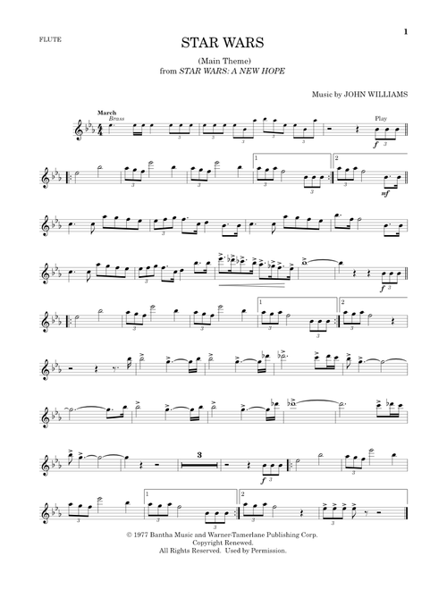 Star Wars (Main Theme) - John Williams (Flute Solo)