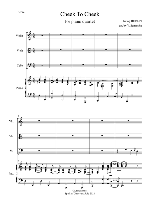 Cheek To Cheek (Arr. Maksym Kravchenko) - Fred Astaire (String Ensemble)