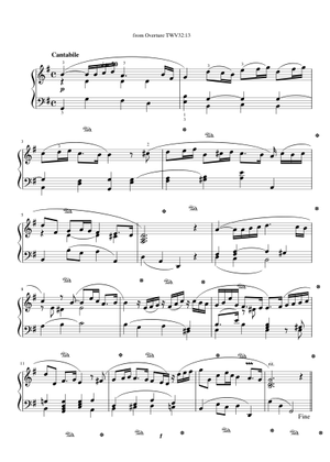 Telemann Overture-Suite in A minor for Koto TWV 55:a2 Sheet Music