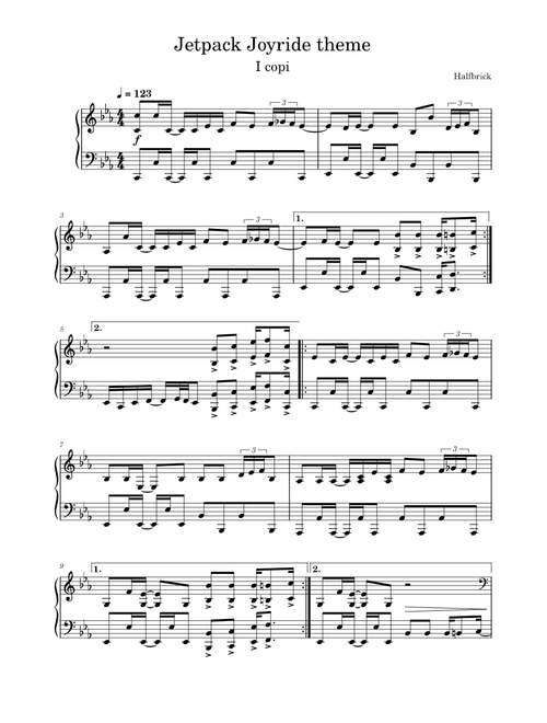 Jetpack Joyride Piano Main Theme – Halfbrick
