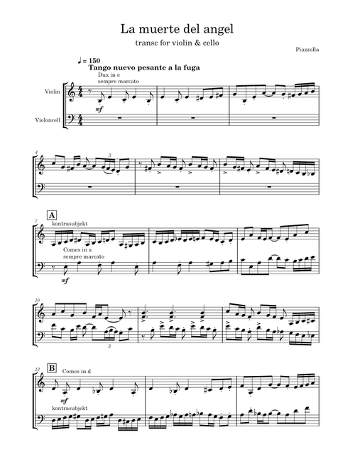 La muerte del angel – Astor Piazzolla