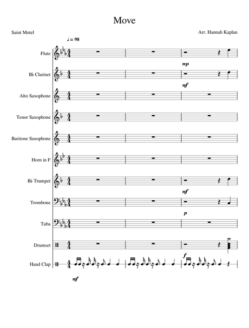 Move- Saint Motel for Pep/ Marching Band
