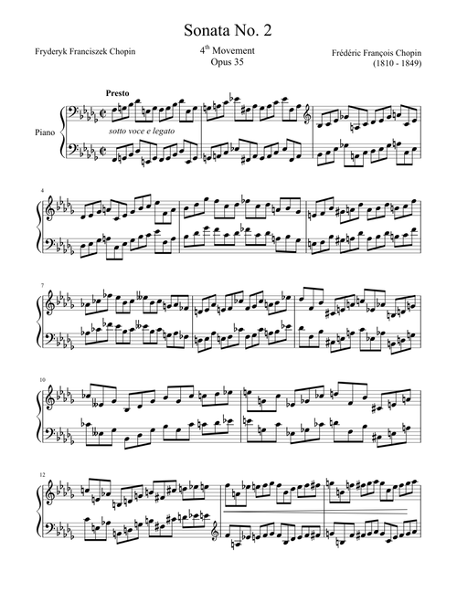 Sonata No. 2, 4th Movement