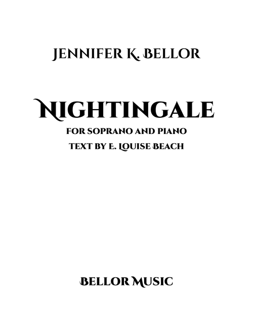 Nightingale - soprano and piano - Jennifer Bellor (Vocal Solo)