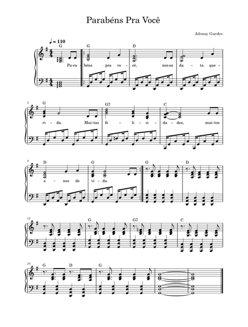 Parabéns pra você – Misc Traditional (By Adonay Guedes)