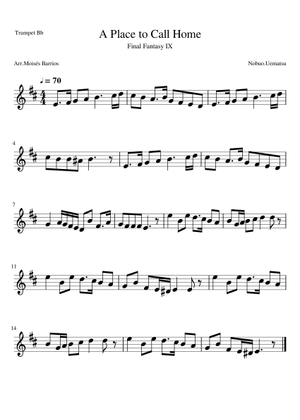 Intro Final Fantasy IX Sheet Music for Recorder (Mixed Quartet