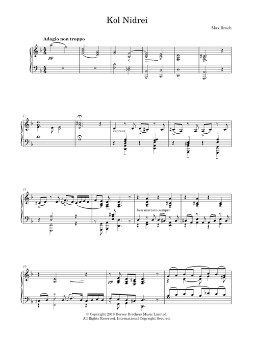 Kol Nidrei, Op.47 - Max Bruch (Piano Solo)