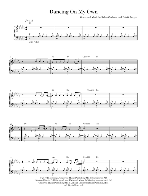 Dancing on my own - Calum Scott (Easy Piano)