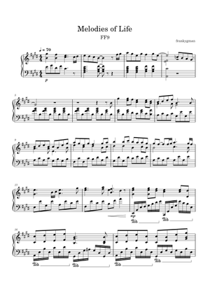 Melodies of life - Solo Piano - Final Fantasy 9 Sheet Music for