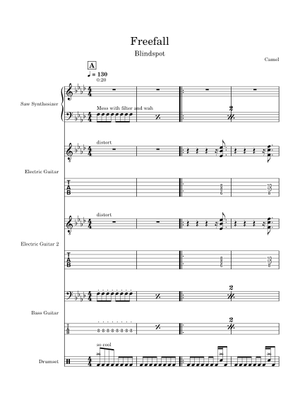 Freefall Sheet Music for Guitar, Bass guitar, Drum group, Voice (other ...