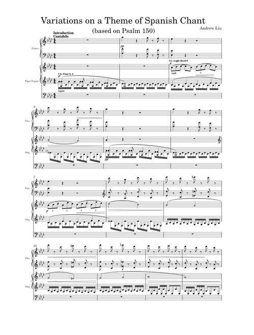 Variations on a Theme of Spanish Chant (based on Psalm 150)