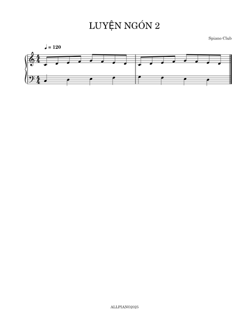 Luyện Ngón 2 - Tempo120