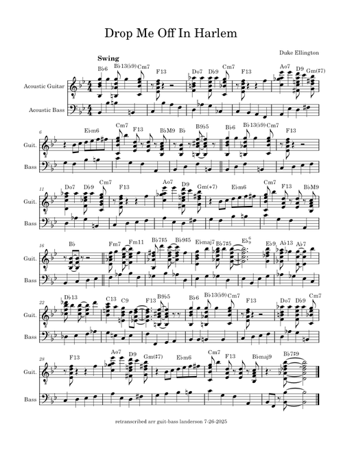 Drop Me Off In Harlem – Duke Ellington