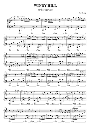 Windy Hill – 羽肿 (Yu Zhong) Sheet Music for Piano (Solo) easy ...