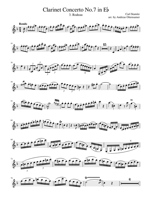 Stamitz Clarinet Concerto No.7 in E Flat Major  3. Rondeau