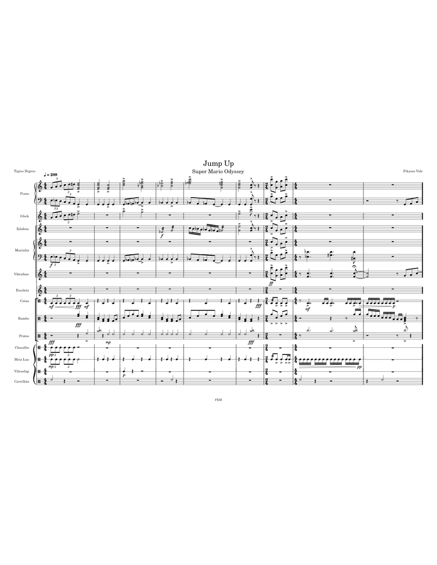 Jump_Up Sheet music for Piano, Accordion, Tambourine, Vibraphone & more