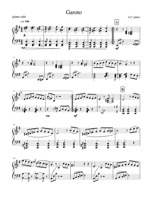 Garoto Choro(Tom jobim)