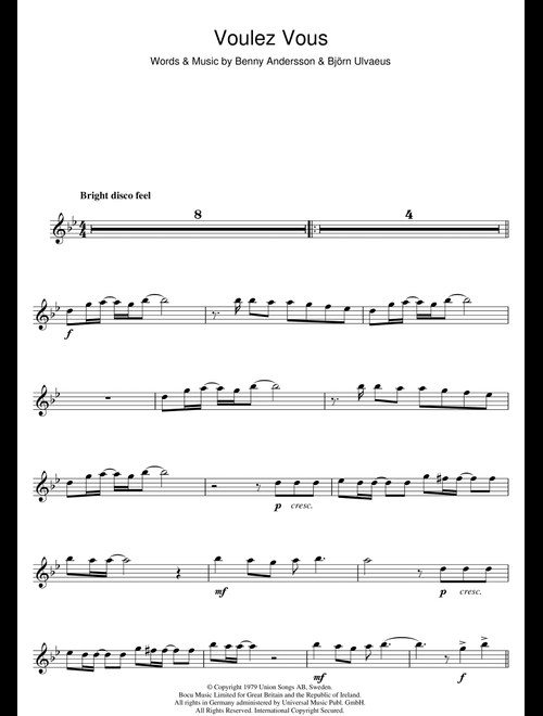 Voulez Vous - ABBA (Flute Solo)