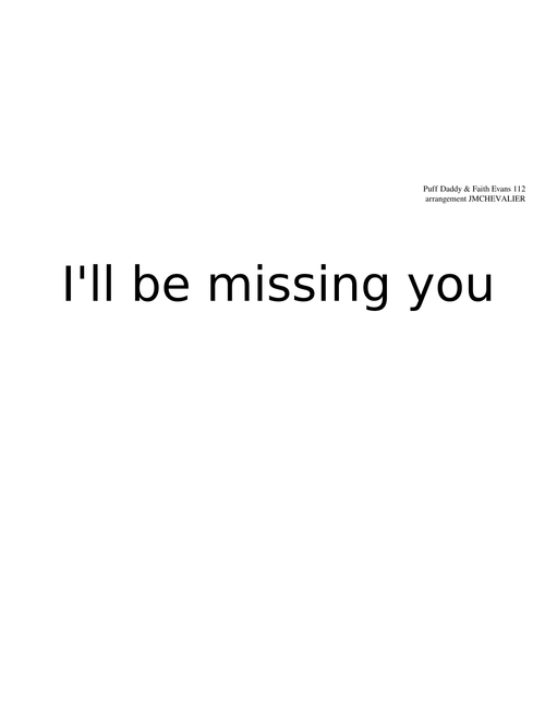 I'll be missing you