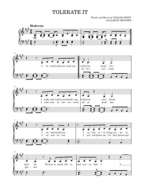 Tolerate It – Taylor Swift (Tact 1-26)