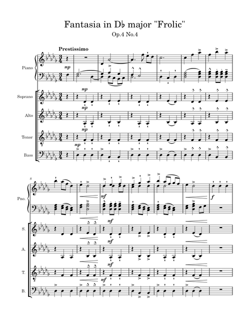 Fantasia in D-flat major "Frolic" Op.4 No.4