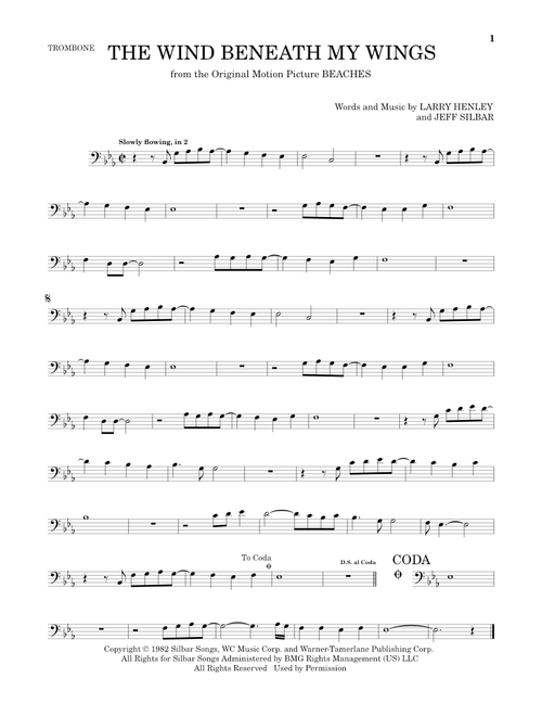 The Wind Beneath My Wings - Bette Midler (Trombone Solo)
