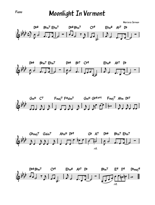 Moonlight In Vermont – Frank Sinatra, John Williams Moonlight In Vermont