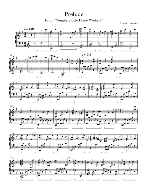 Izumi Hirotaka - Complete Solo Piano Works 4 sheet music by Behbo