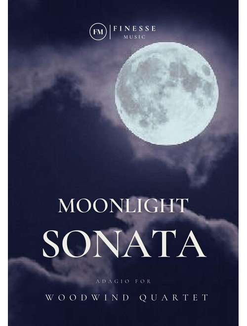 Moonlight Sonata for Woodwind Quartet - flute, oboe, Bb clarinet and bassoon (Arr. Ivan de Andrade) - Ludwig van Beethoven (Woodwind Ensemble)